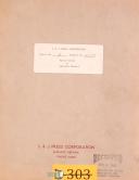L & J No. 6 7 and 7B, Press, Parts Chart and Service Manual 1953